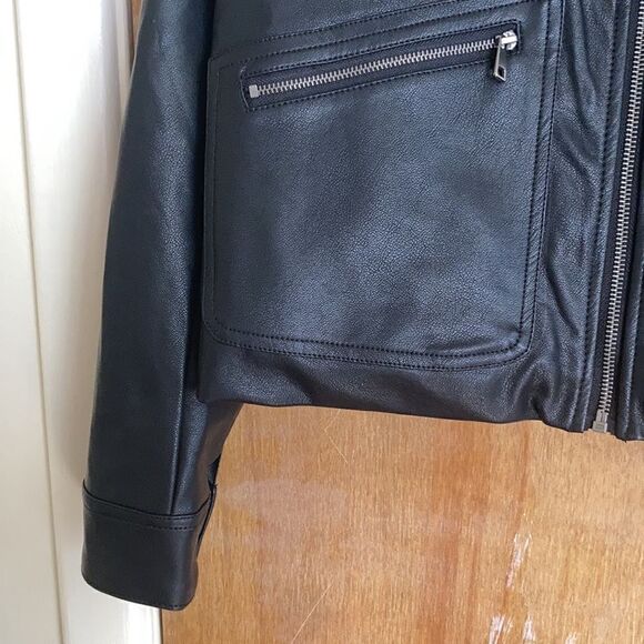 Philosophy Black Faux Leather Jacket - Picture 3 of 9